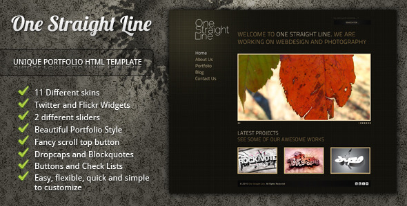 One Straight Line v1.5 - unique portfolio template One Straight Line v1.5 - unique portfolio template