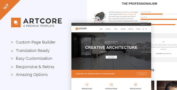 Artcore v1.4 - Building Architecture WordPress Theme Artcore v1.4 - Building Architecture WordPress Theme
