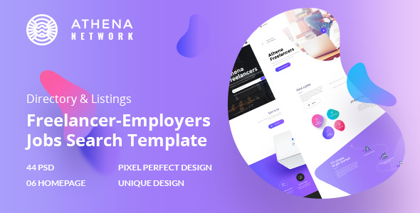 ATHENA - Freelancer and Employers Jobs Search PSD Template ATHENA - Freelancer and Employers Jobs Search PSD Template