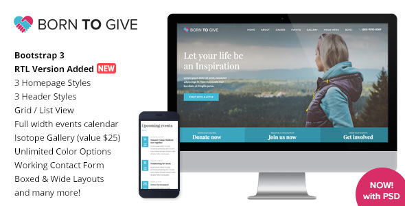 Born To Give - Charity Crowdfunding Responsive HTML5 Template Born To Give - Charity Crowdfunding Responsive HTML5 Template