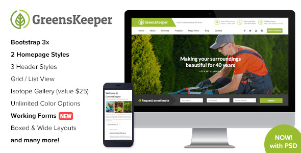 GreensKeeper v1.5 - Gardening & Landscaping Responsive HTML5 Template GreensKeeper v1.5 - Gardening & Landscaping Responsive HTML5 Template