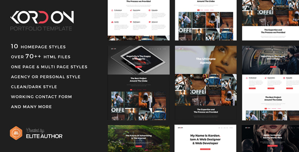 Kordon - Responsive One Page & Multi Page Portfolio Template Kordon - Responsive One Page & Multi Page Portfolio Template