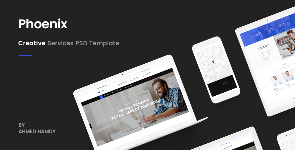 Phoenix - Services PSD Template Phoenix - Services PSD Template
