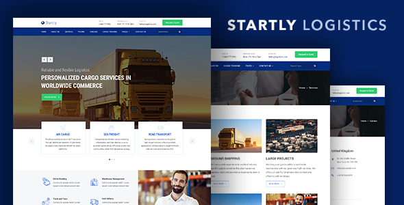 Start.ly - Logistics, Cargo & Transportation Website Template Start.ly - Logistics, Cargo & Transportation Website Template