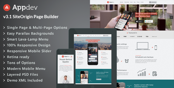 Appdev v3.8 - Mobile App Showcase WordPress Theme Appdev v3.8 - Mobile App Showcase WordPress Theme