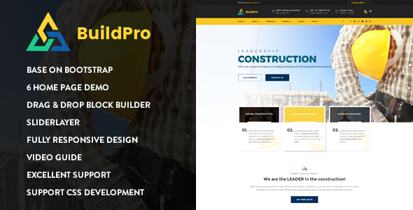 BuildPro - Construction Drupal 8 Theme BuildPro - Construction Drupal 8 Theme