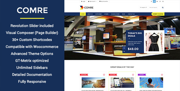 Comre v2.4.8 - Coupon Codes & Affiliates WordPress Theme Comre v2.4.8 - Coupon Codes & Affiliates WordPress Theme