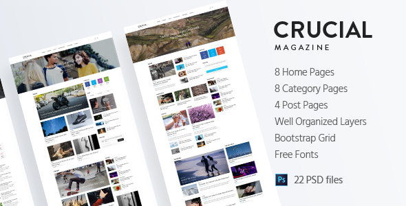 Crucial - Magazine Bootstrap 3 Responsive HTML Template Crucial - Magazine Bootstrap 3 Responsive HTML Template