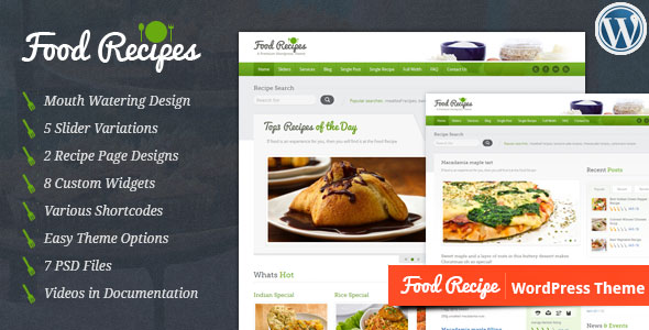 Food Recipes v3.0 - Themeforest WordPress Theme Food Recipes v3.0 - Themeforest WordPress Theme