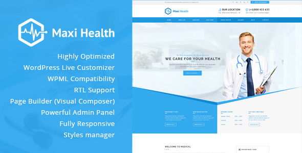 Maxi Health v1.3.4 - Responsive Medical WordPress Theme Maxi Health v1.3.4 - Responsive Medical WordPress Theme