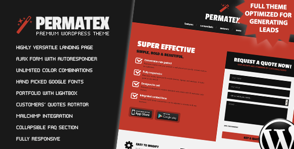 Permatex v1.57 - Leads Generating WordPress Landing Page Permatex v1.57 - Leads Generating WordPress Landing Page