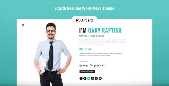 Raptish v1.2 - Premium vCard/Resume WordPress Theme Raptish v1.2 - Premium vCard/Resume WordPress Theme