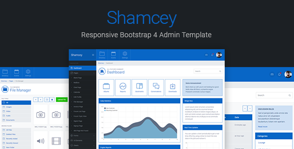 Shamcey v2.0 - Metro Style Bootstrap 4 Admin Template Shamcey v2.0 - Metro Style Bootstrap 4 Admin Template