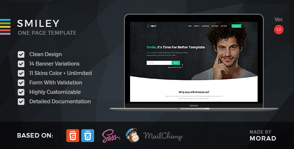 Smiley v1.2 - HTML Business & Startup One Page Template Smiley v1.2 - HTML Business & Startup One Page Template