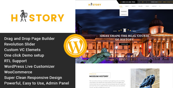 History v1.1 - Museum and Exhibition WordPress Theme History v1.1 - Museum and Exhibition WordPress Theme