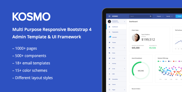 KOSMO - Multi-Purpose Responsive Bootstrap 4 Admin Dashboard Template + Angular 4 Starter Kit - Updated KOSMO - Multi-Purpose Responsive Bootstrap 4 Admin Dashboard Template + Angular 4 Starter Kit - Updated