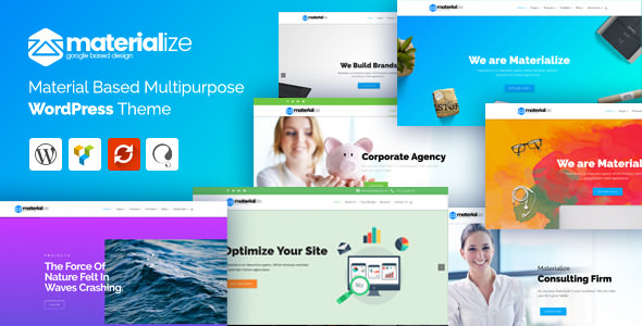 Materialize v1.2- Material Design Multipurpose WordPress Theme Materialize v1.2- Material Design Multipurpose WordPress Theme