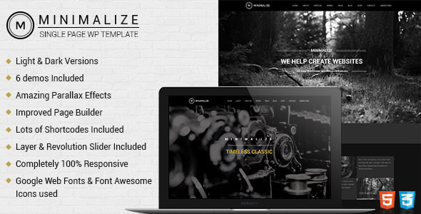 Minimalize v1.5 - Single Page Theme Minimalize v1.5 - Single Page Theme