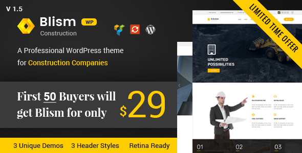 Blism v1.5 – Construction WordPress Theme Blism v1.5 – Construction WordPress Theme