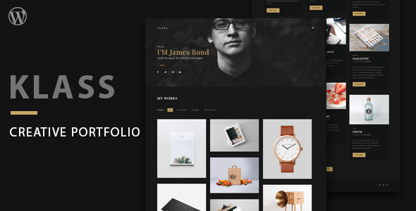 Klass v1.0 - Dark Minimal Portfolio WordPress Theme Klass v1.0 - Dark Minimal Portfolio WordPress Theme