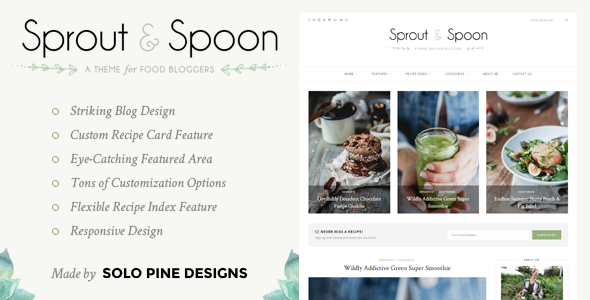 Sprout & Spoon v1.1 - A WordPress Theme for Food Bloggers Sprout & Spoon v1.1 - A WordPress Theme for Food Bloggers