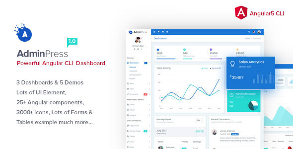 Admin Press Angular CLI Admin Template Admin Press Angular CLI Admin Template