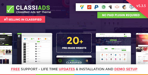 Classiads v5.3.5 - Classified Ads WordPress Theme Classiads v5.3.5 - Classified Ads WordPress Theme