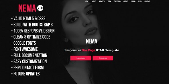 Nema - One Page Multipurpose HTML Template Nema - One Page Multipurpose HTML Template