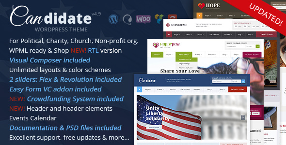 Candidate v4.9 - Political/Nonprofit WordPress Theme Candidate v4.9 - Political/Nonprofit WordPress Theme