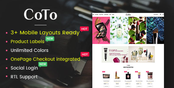 Coto - Beauty & Spa Store OpenCart 2.3 Theme