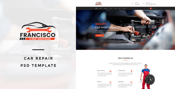 Francisco - Car Repair PSD Template Francisco - Car Repair PSD Template