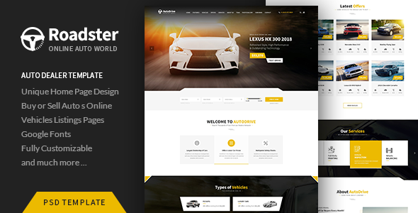 Roadster - PSD Template Roadster - PSD Template
