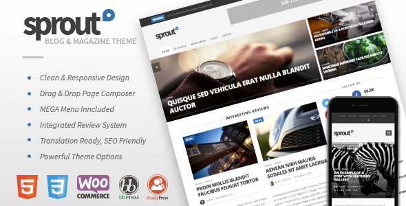 Sprout v1.7.7 - Clean Blog/News/Magazine Responsive Theme Sprout v1.7.7 - Clean Blog/News/Magazine Responsive Theme