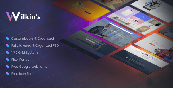 Wilkins - Website Builder Muti-Purpose PSD Template Wilkins - Website Builder Muti-Purpose PSD Template