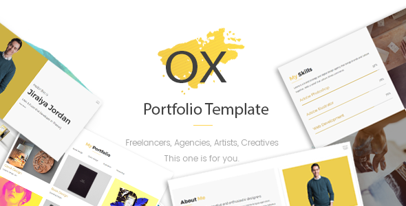 OX - Creative Personal Portfolio Template OX - Creative Personal Portfolio Template