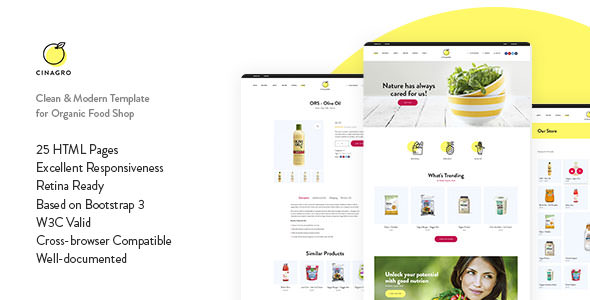 Cinagro - Organic Food Shop HTML Template Cinagro - Organic Food Shop HTML Template